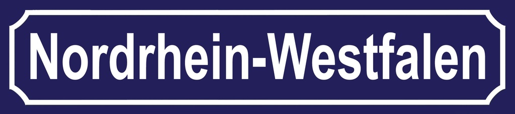 [LA-120474] Blechschild 10x46 cm Nordrhein - Westfalen Deutschland