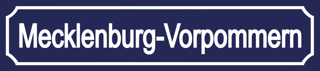 [LA-120476] Blechschild 10x46 cm Mecklenburg - Vorpommern Deutschland