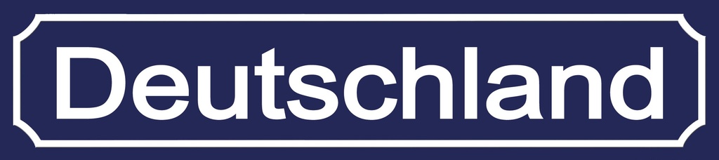[LA-120484] Blechschild 10x46 cm Deutschland Wappen Flagge Abenteuer Reisen Urlaub