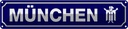 Blechschild 10x46 cm München Wappen Flagge Abenteuer Reisen Urlaub