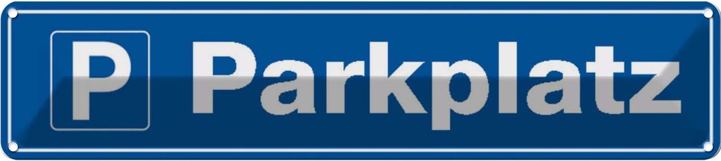 [LA-120493] Blechschild 10x46 cm Parkplatz Parken Straßenschild