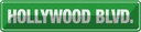 Blechschild 10x46 cm HOLLYWOOD BLVD Amerika USA