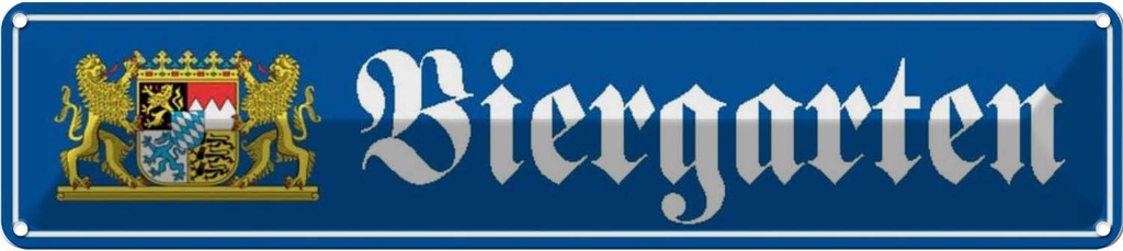 [LA-120511] Blechschild 10x46 cm Biergarten Oktoberfest Geburtstag Feiern Party