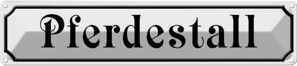 [LA-120525] Blechschild 10x46 cm Pferdestall Reiten Pferde Tier Haustier Pferd