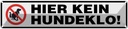 Blechschild 10x46 cm Verbot hier kein Hundeklo! Warnschild Hinweisschild Sicherheit Vorsicht