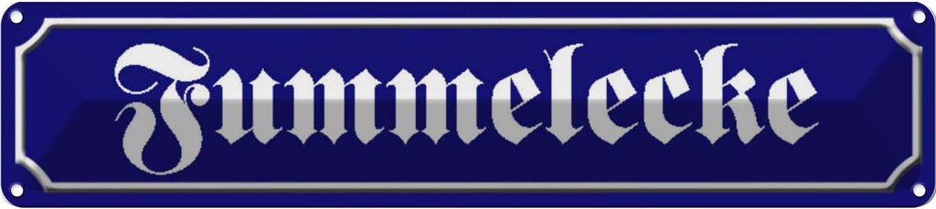 [LA-120592] Blechschild 10x46 cm Fummelecke Witz Humor Lustig Spaß