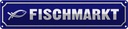Blechschild 10x46 cm Fischmarkt Hofladen Marktstand Laden