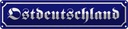 Blechschild 10x46 cm Ostdeutschland Deutschland