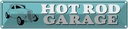 Blechschild 10x46 cm Hot rod Garage Auto Werkstatt