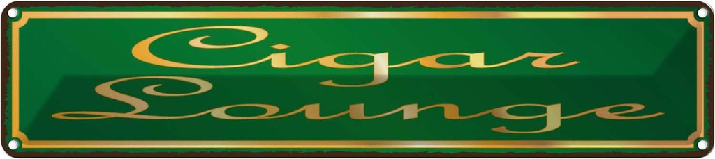 [LA-120670] Blechschild 10x46 cm Cigar Lounge Zigarre Lounge
