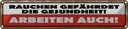 Blechschild 10x46 cm Rauchen gefährdet Gesundheit Spruch Zitat