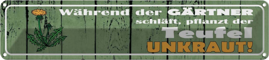 [LA-121275] Blechschild 10x46 cm Berufswunsch Urlauber Meer Abenteuer Reisen Spruch Zitat