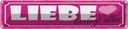 Blechschild 10x46 cm Liebe besiegt alles Herz Dekoration