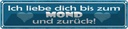 Blechschild 10x46 cm ich liebe dich bis zum Mond Dekoration