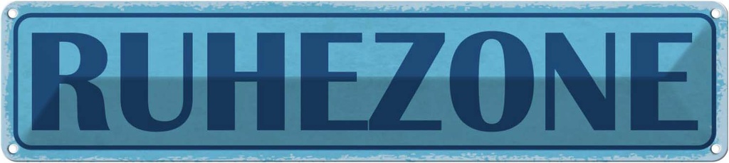 [LA-121458] Blechschild 10x46 cm Ruhezone Witz Humor Lustig Spaß Straßenschild