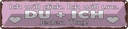 Blechschild 10x46 cm Du & Ich jeden Tag will dich Spruch Zitat