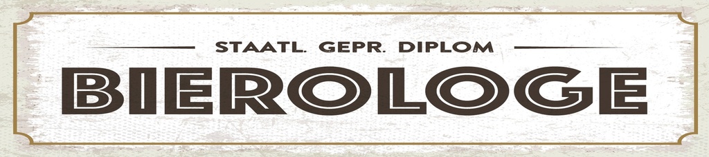 [LA-1814364] Blechschild 10x46 cm staatlich geprüfter Bierologe