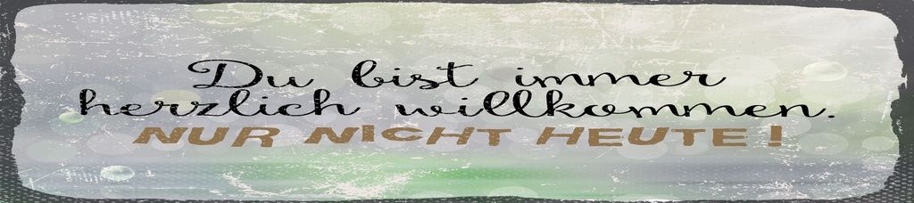 [LA-1814391] Blechschild 10x46 cm du bist immer willkommen. Nur nicht heute