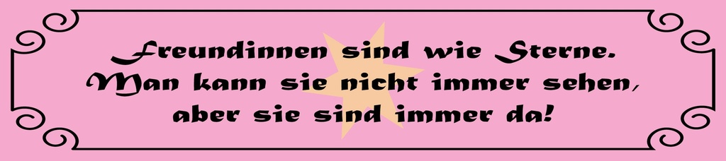[LA-1814484] Blechschild 10x46 cm Freundinnen wie Sterne immer da