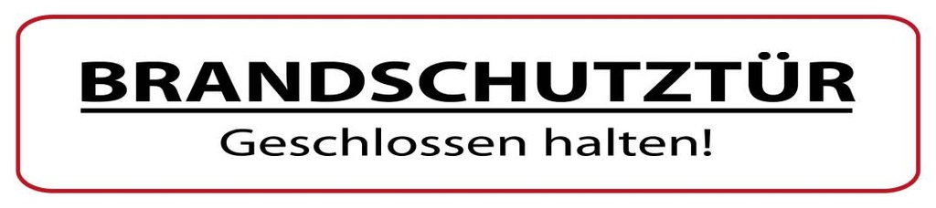 [LA-1814515] Blechschild 46x10 cm Brandschutztür