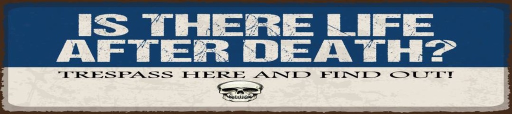 [LA-1814523] Blechschild 46x10 cm Life after death