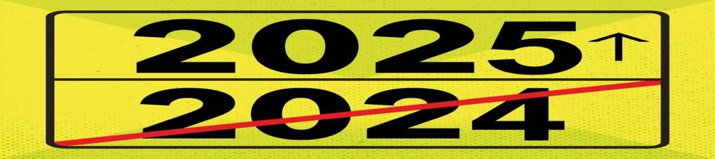 [LA-1814560] Blechschild 46x10 cm 2024 zu 2025