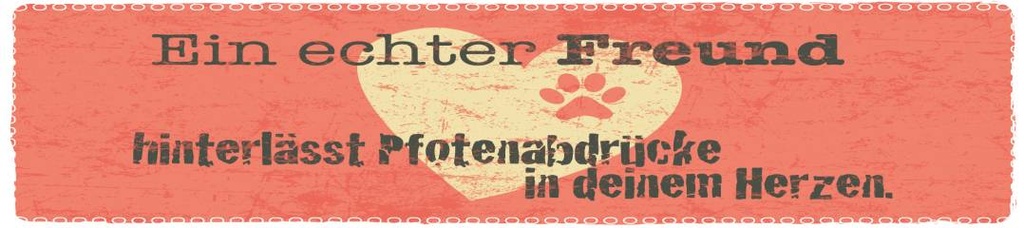 [LA-1814603] Blechschild 46x10 cm Ein echter Pfotenfreund