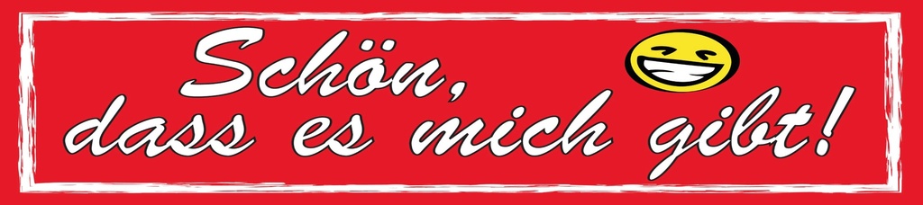 [LA-1814674] Blechschild 10x46 cm Schön dass es mich gibt