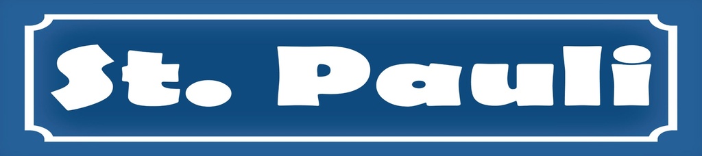 [LA-1814681] Blechschild 10x46 cm St. Pauli