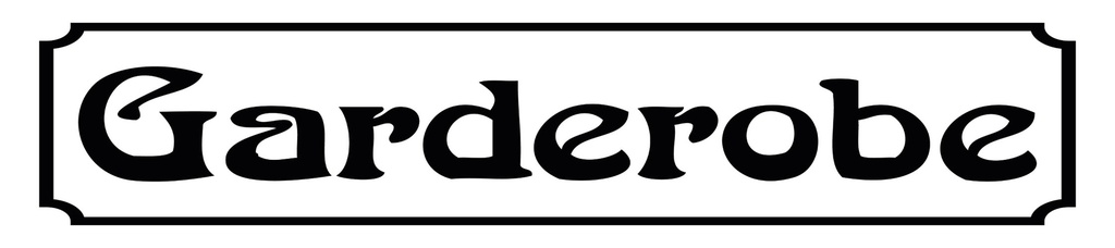 [LA-1814700] Blechschild 10x46 cm Garderobe