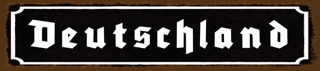 [LA-1814703] Blechschild 10x46 cm Deutschland