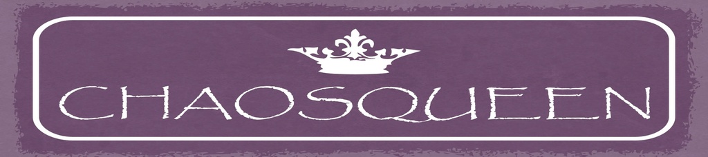 [LA-1814918] Blechschild 10x46 cm Chaosqueen Lila