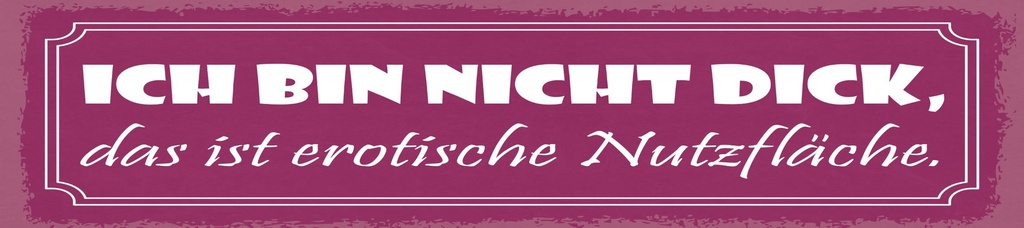 [LA-1815000] Blechschild 10x46 cm nicht dick, das ist erotische Nutzfläche