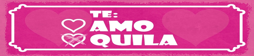 [LA-1815006] Blechschild 10x46 cm Te amo Kreuz Te quila Herz