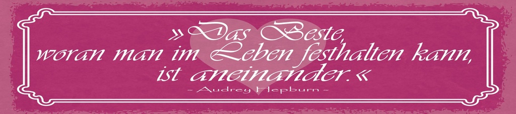 [LA-1815031] Blechschild 10x46 cm Zitat  Das Beste, woran man im Leben festhalten kann