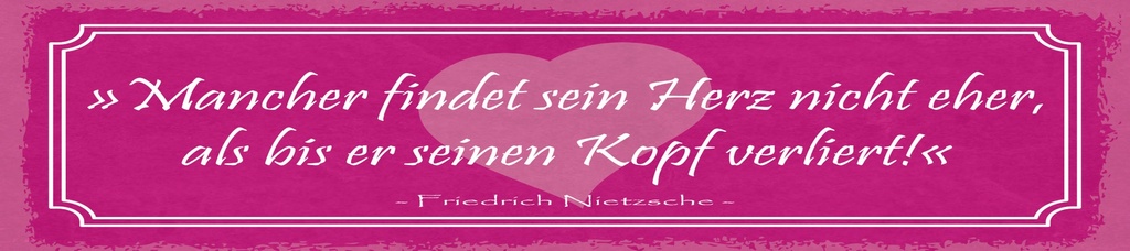[LA-1815043] Blechschild 10x46 cm Zitat  Mancher findet sein Herz nicht eher
