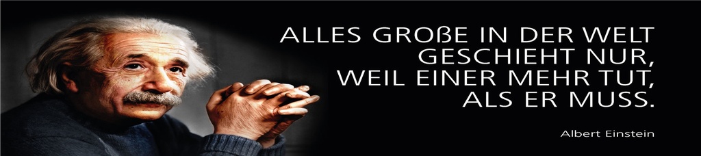 [LA-1815181] Blechschild 10x46 cm Einstein Zitat  Alles Große in der Welt
