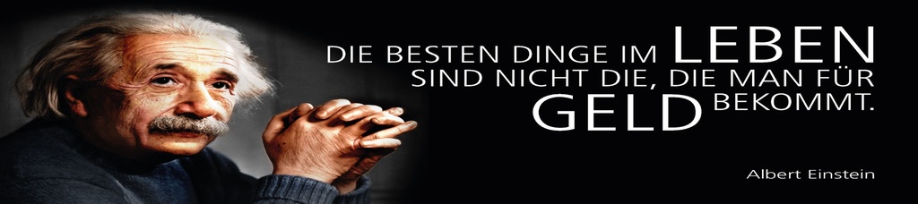 [LA-1815187] Blechschild 10x46 cm Einstein Zitat  Die besten Dinge im Leben