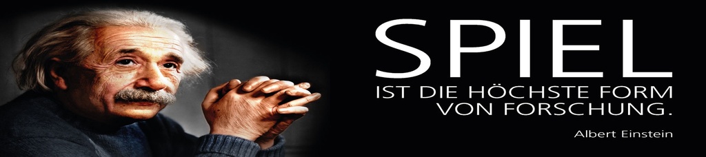 [LA-1815220] Blechschild 10x46 cm Einstein Zitat  Spiel ist die höchste Form von Forschung.