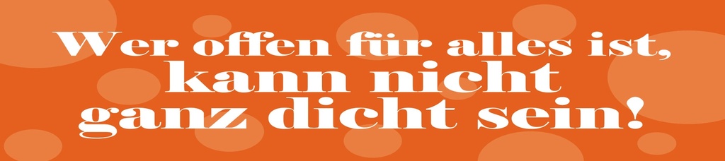[LA-1815243] Blechschild 10x46 cm Wer offen für alles ist, kann nicht ganz dicht sein