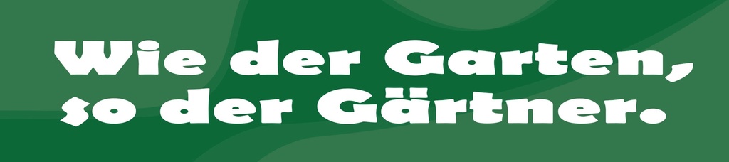[LA-1815265] Blechschild 10x46 cm Wie der Garten, so der Gärtner