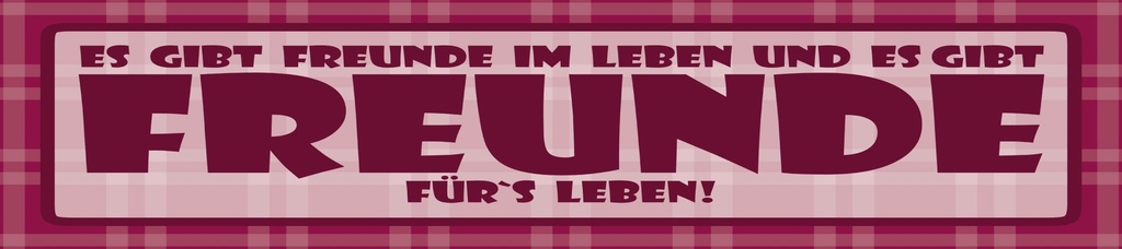 [LA-1815286] Blechschild 10x46 cm und es gibt Freunde für´s Leben