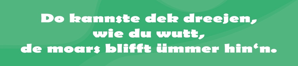 [LA-1815297] Blechschild 10x46 cm Do kannste dek dreejen wie du wutt