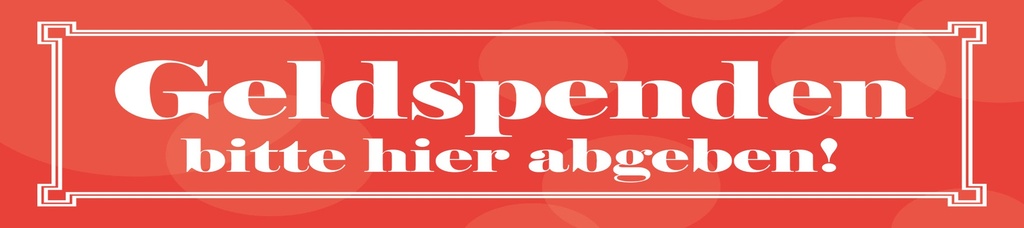 [LA-1815316] Blechschild 10x46 cm Geldspenden bitte hier abgeben