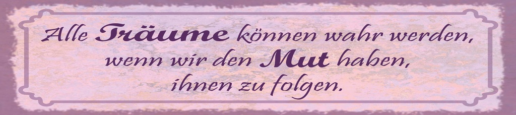 [LA-1815369] Blechschild 10x46 cm alle Träume können wahr werden