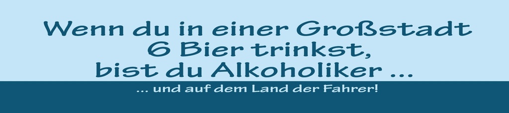 [LA-1815418] Blechschild 10x46 cm Wenn du in einer Großstadt 6 Bier trinkst