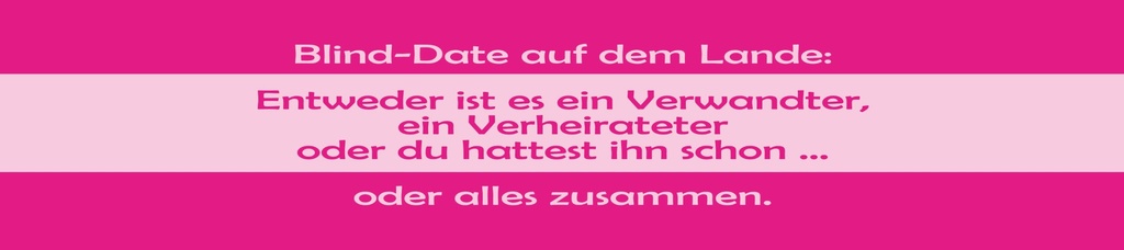 [LA-1815419] Blechschild 10x46 cm Blind Date auf dem Lande