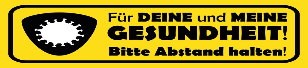 [LA-1815437] Blechschild 10x46 cm Für deine und meine Gesundheit Corona
