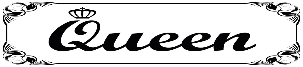 [LA-1815442] Blechschild 10x46 cm Queen