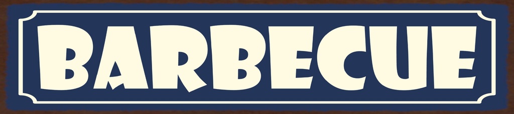 [LA-1815532] Blechschild 10x46 cm Barbeque